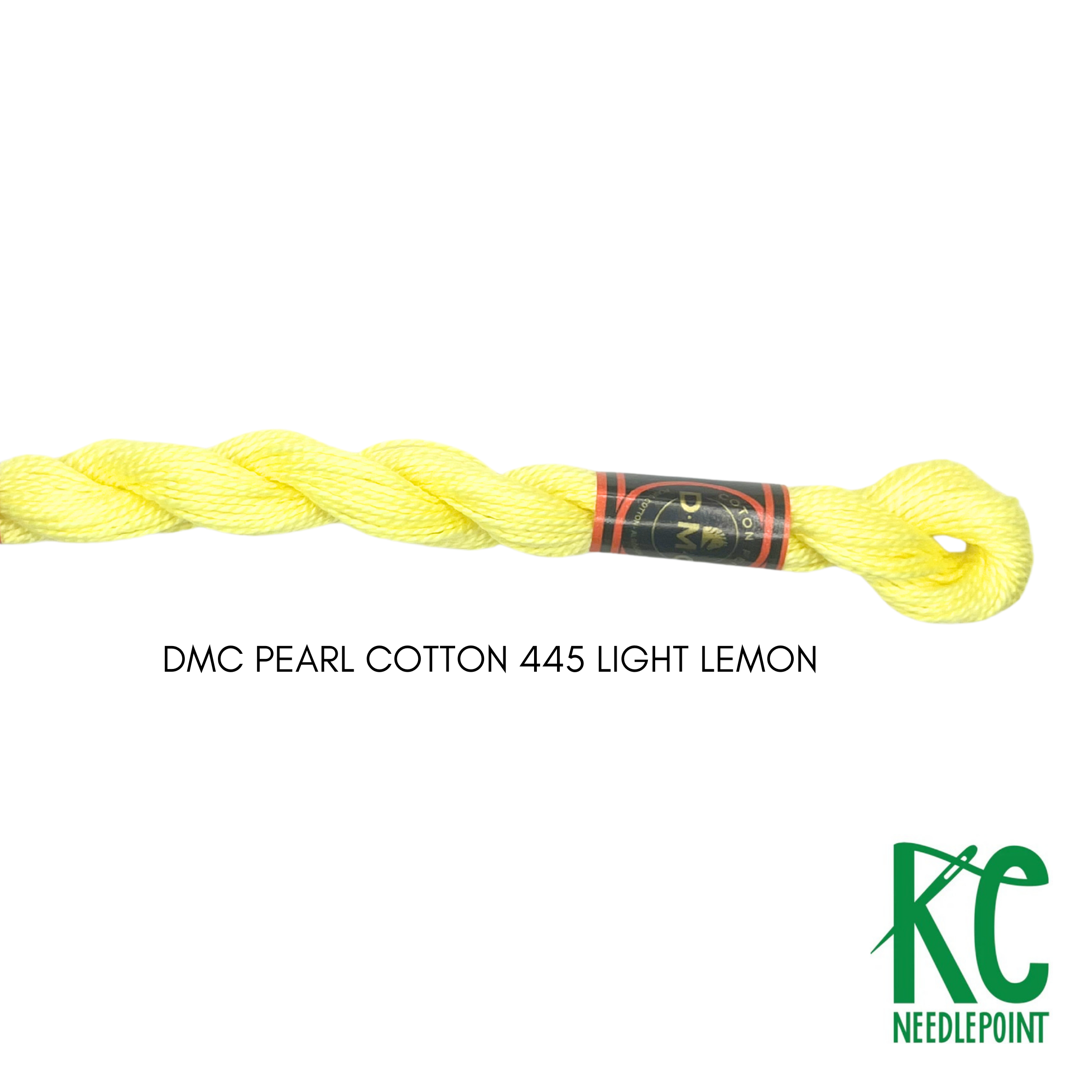 DMC 3 Pearl Cotton 445</br>Light Lemon - KC Needlepoint