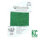 Kreinik Card Size 12 008HL Green High Lustre - KC Needlepoint