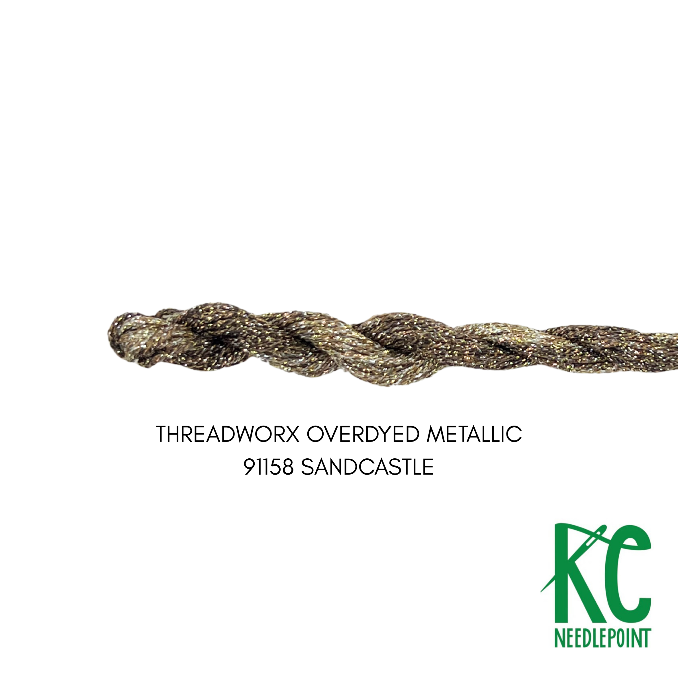 ThreadworX #12 Overdyed Metallic Sandcastle - KC Needlepoint