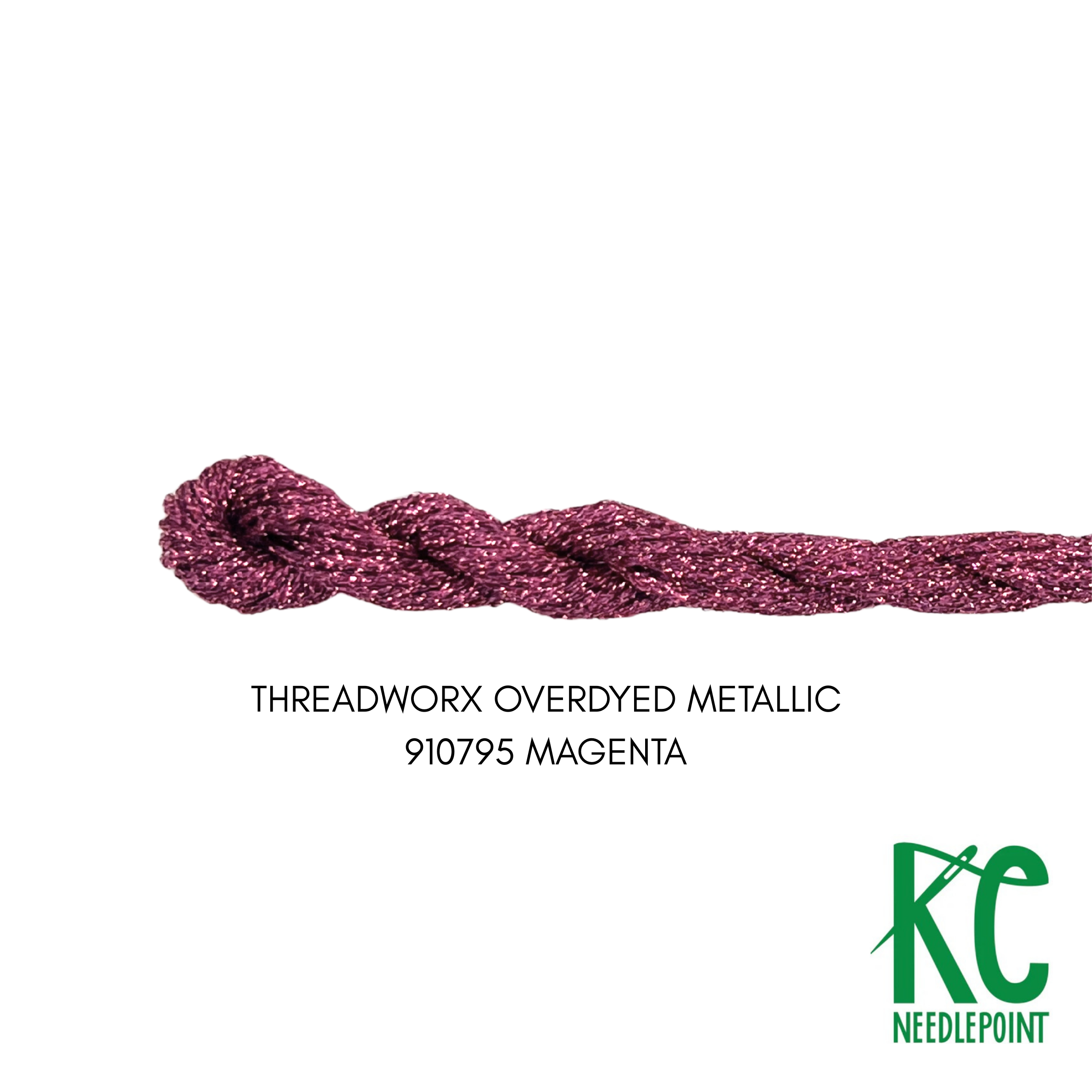 ThreadworX #12 Overdyed Metallic Magenta - KC Needlepoint