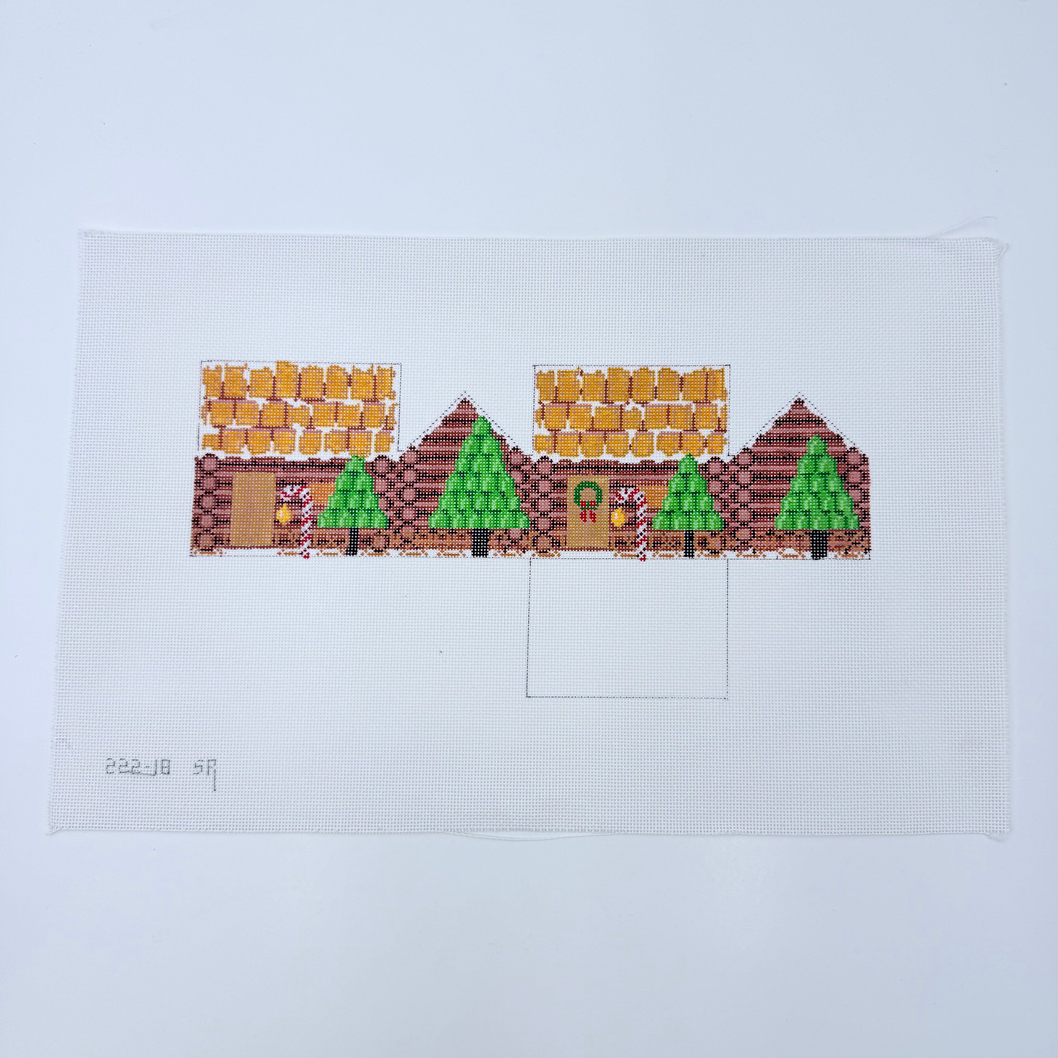 Tootsie Roll 3D Log Cabin Canvas - KC Needlepoint