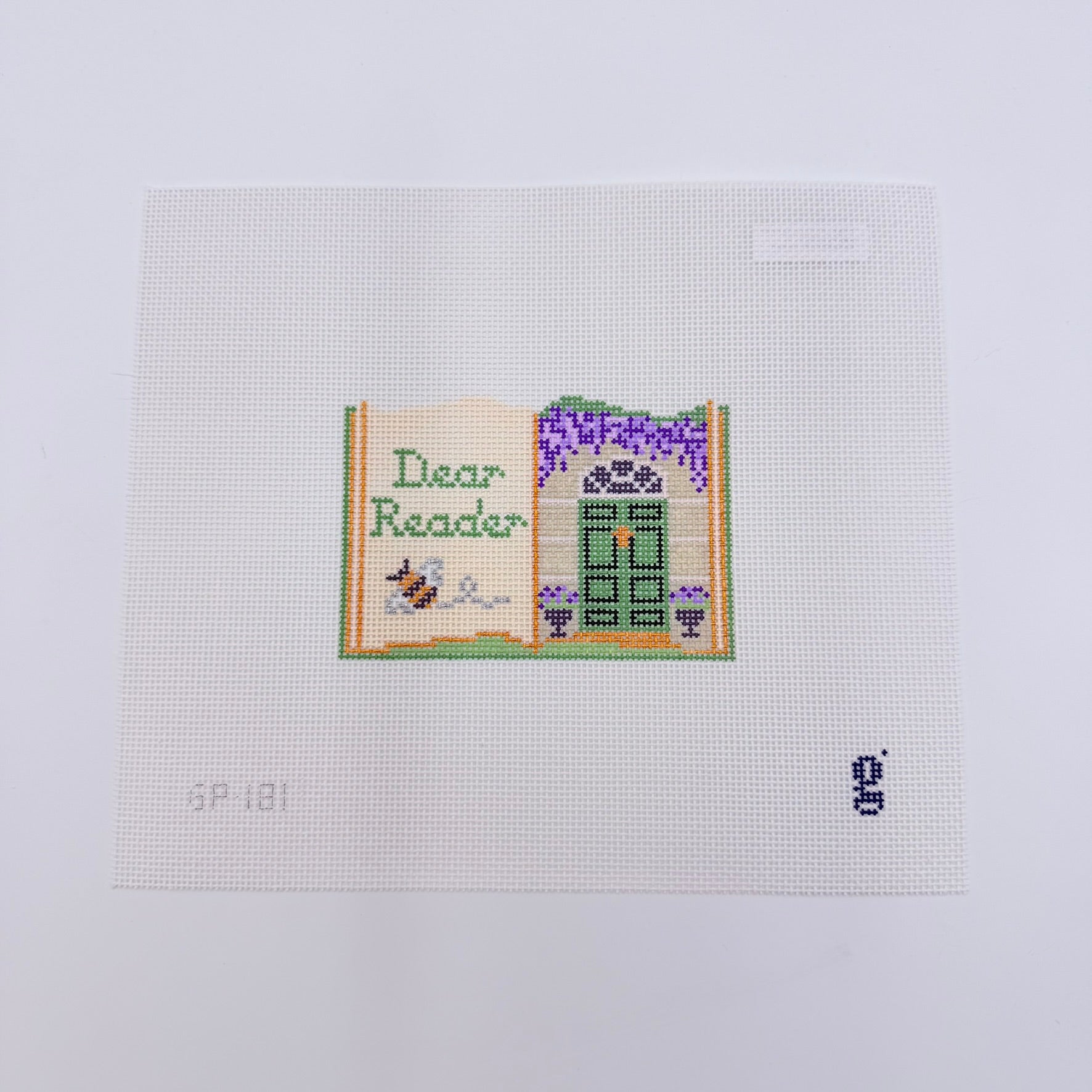 Dear Reader Canvas - KC Needlepoint