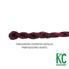 ThreadworX #12 Overdyed Metallic Bleeding Hearts - KC Needlepoint
