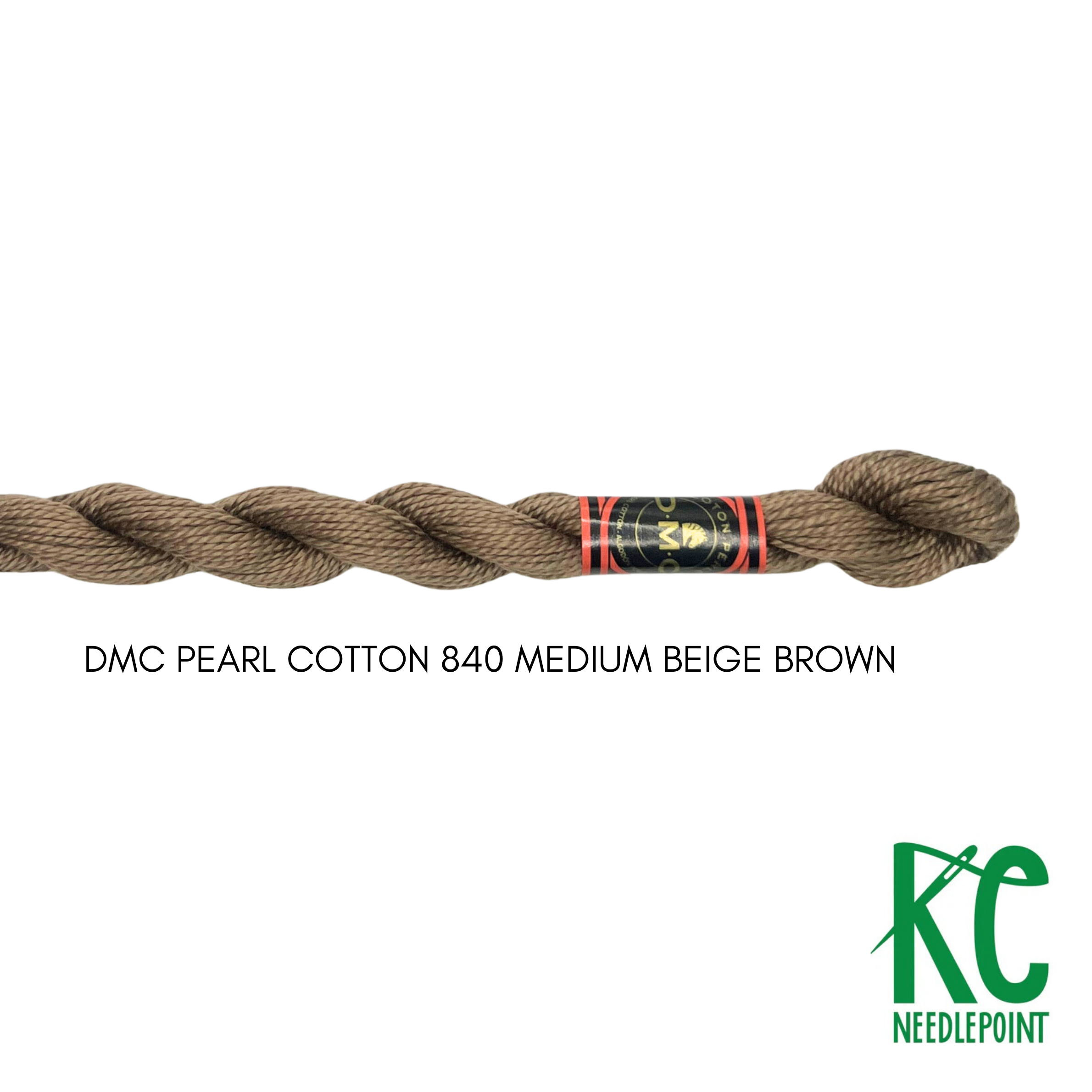DMC 5 Pearl Cotton 840 Medium Beige Brown - KC Needlepoint