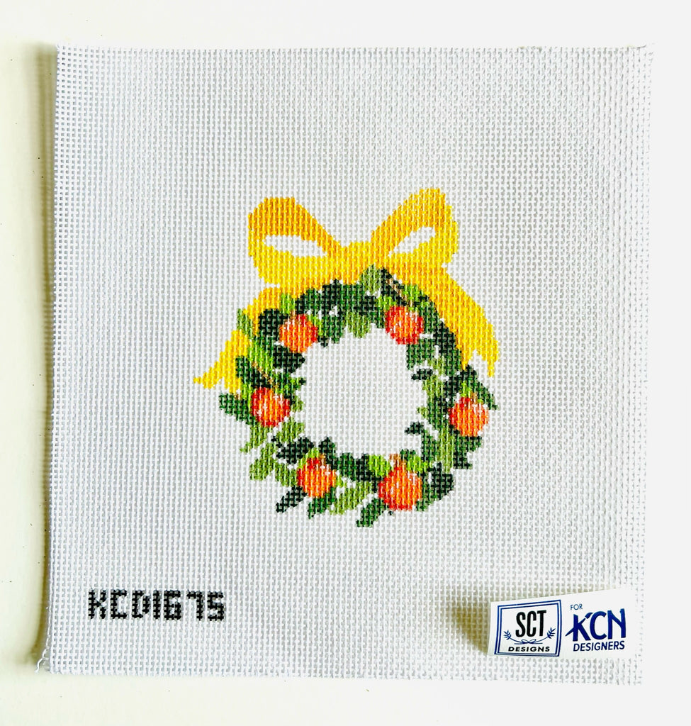Citrus Wreath Canvas - KC Needlepoint