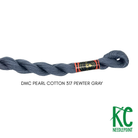 DMC 3 Pearl Cotton 317 Pewter Gray - KC Needlepoint