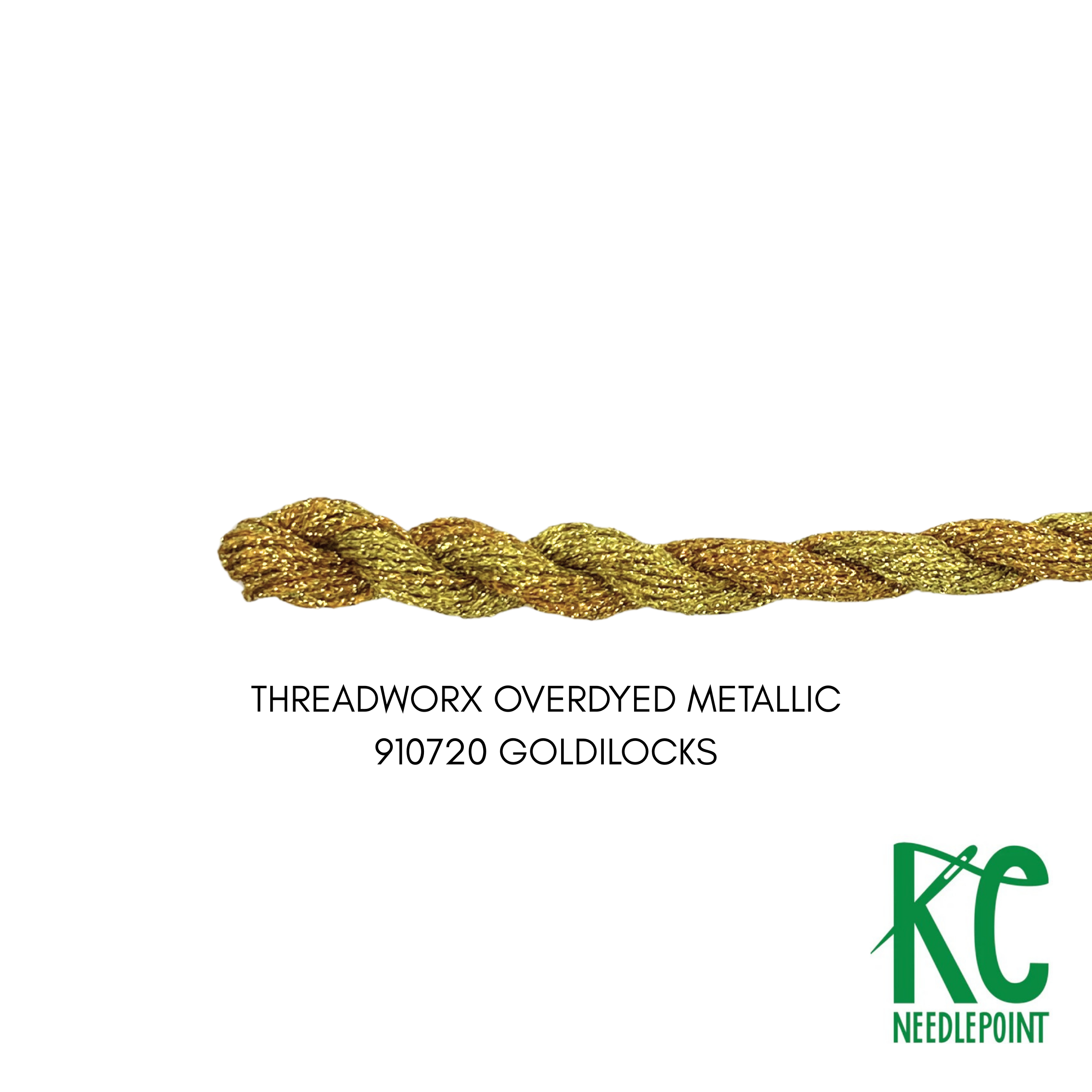 ThreadworX #12 Overdyed Metallic Goldilocks - KC Needlepoint