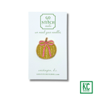Gold Glitter Pumpkin Bow Needle Minder - KC Needlepoint
