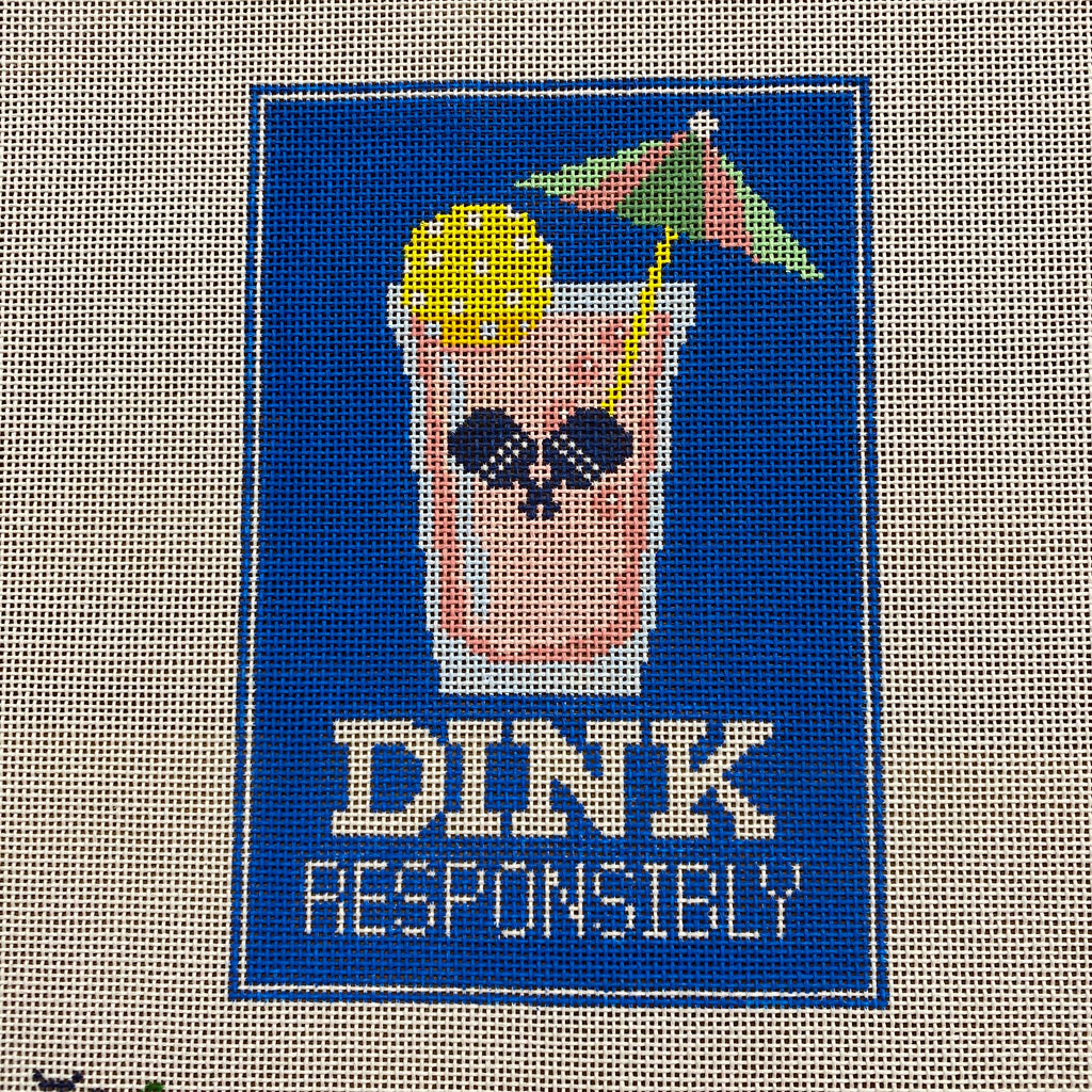 Dink Responsibly Canvas - KC Needlepoint