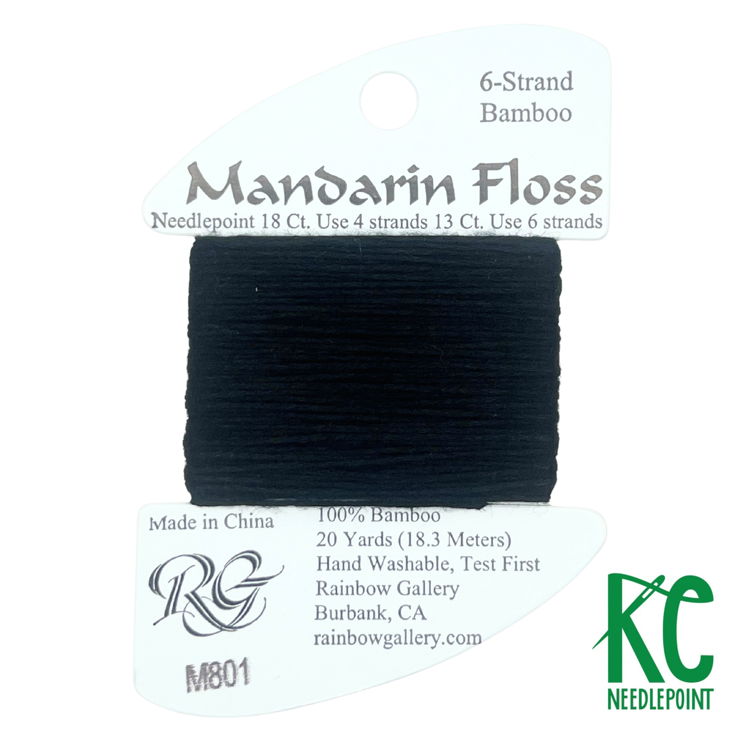 Mandarin Floss M801 Black - KC Needlepoint