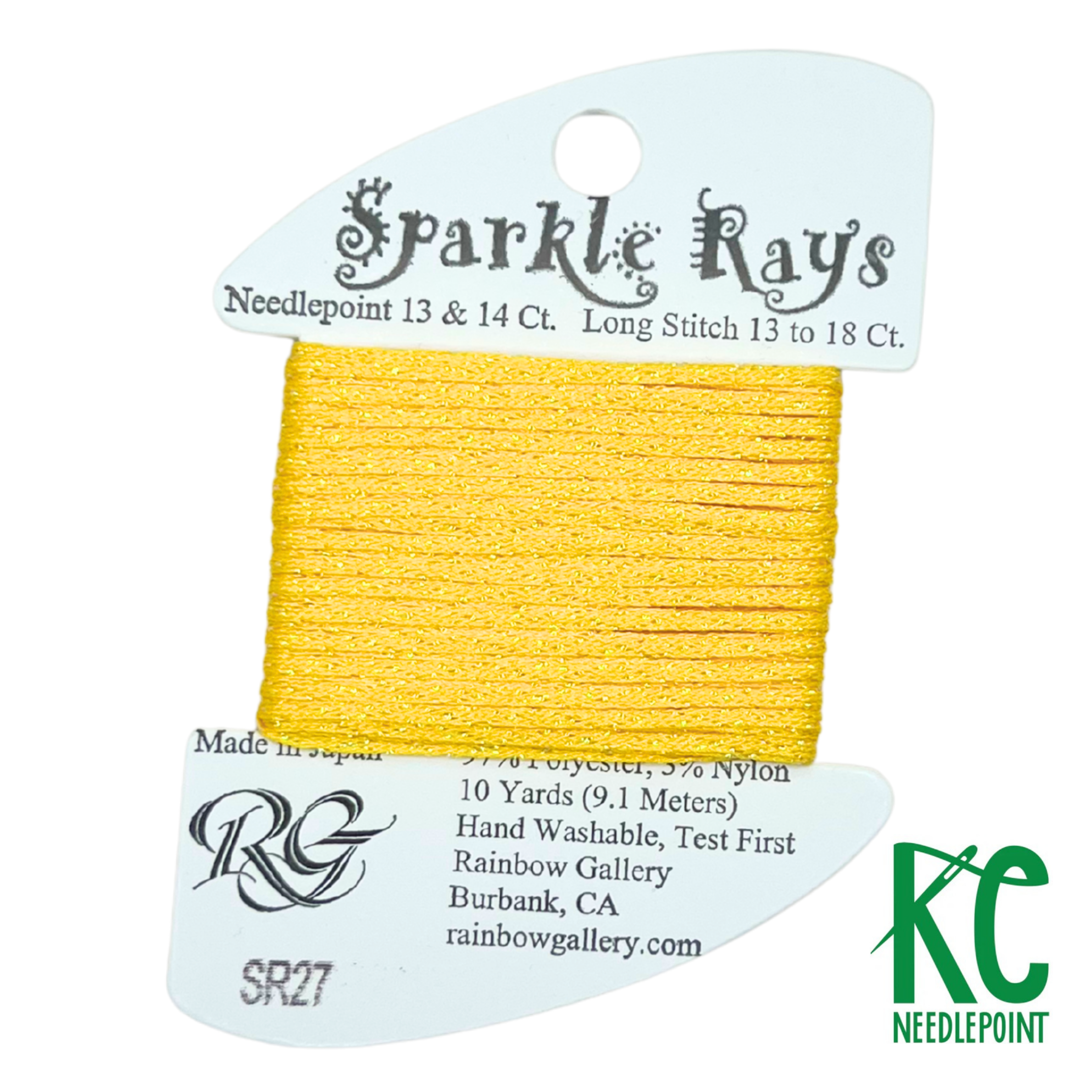 Sparkle Rays SR27 Brite Yellow - KC Needlepoint