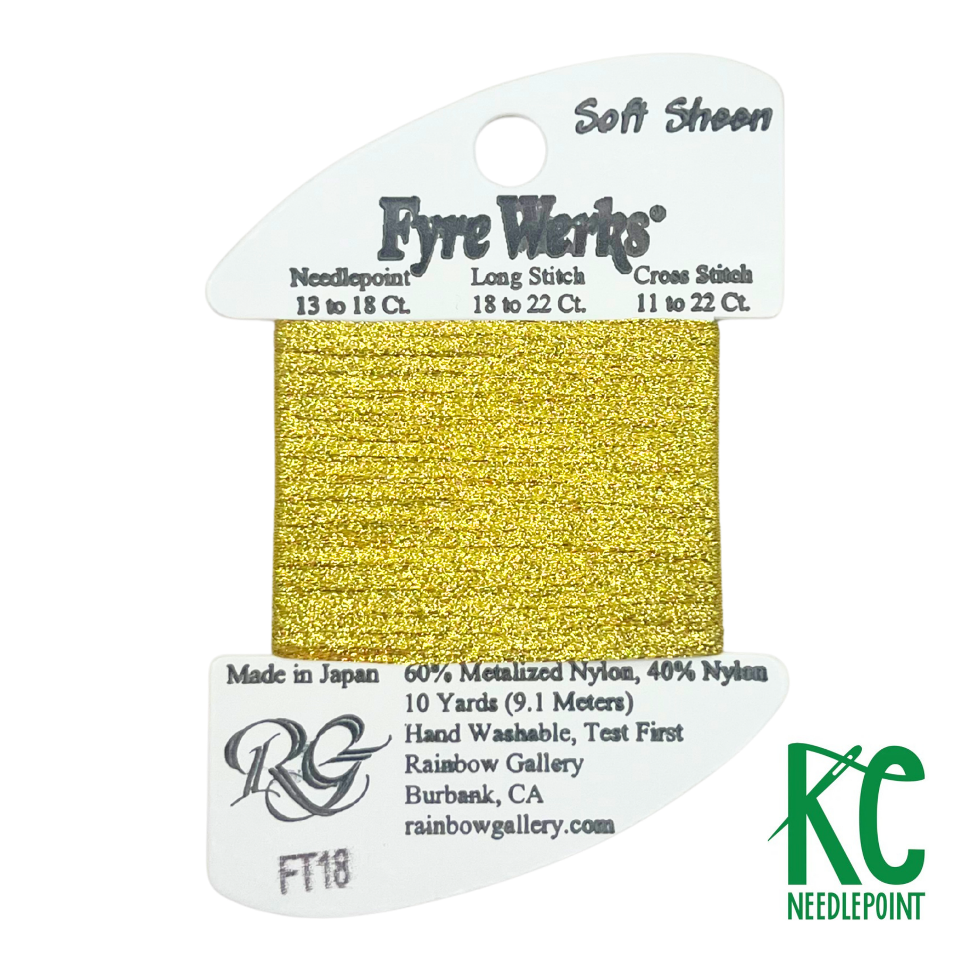 Fyre Werks Soft Sheen FT18 Yellow Gold – KC Needlepoint