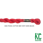 DMC 3 Pearl Cotton 3801 Melon - KC Needlepoint