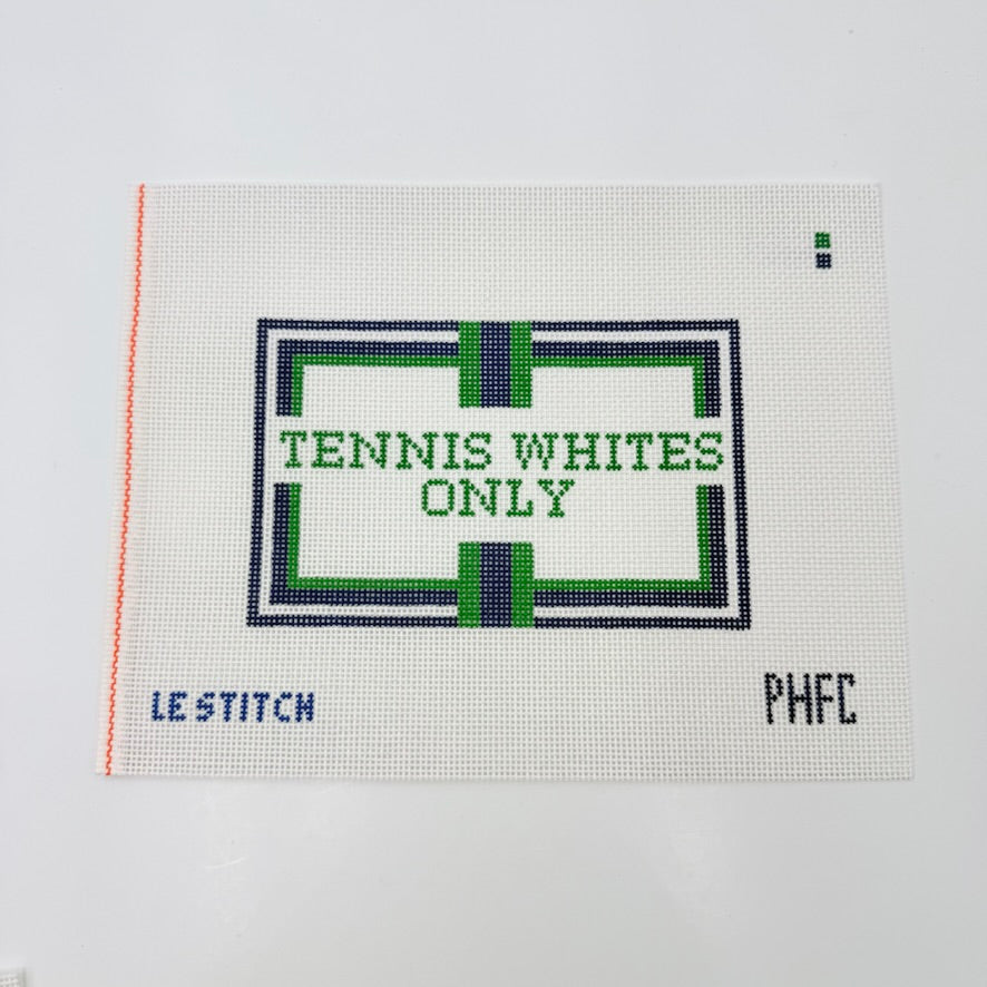 Tennis Whites Canvas - KC Needlepoint