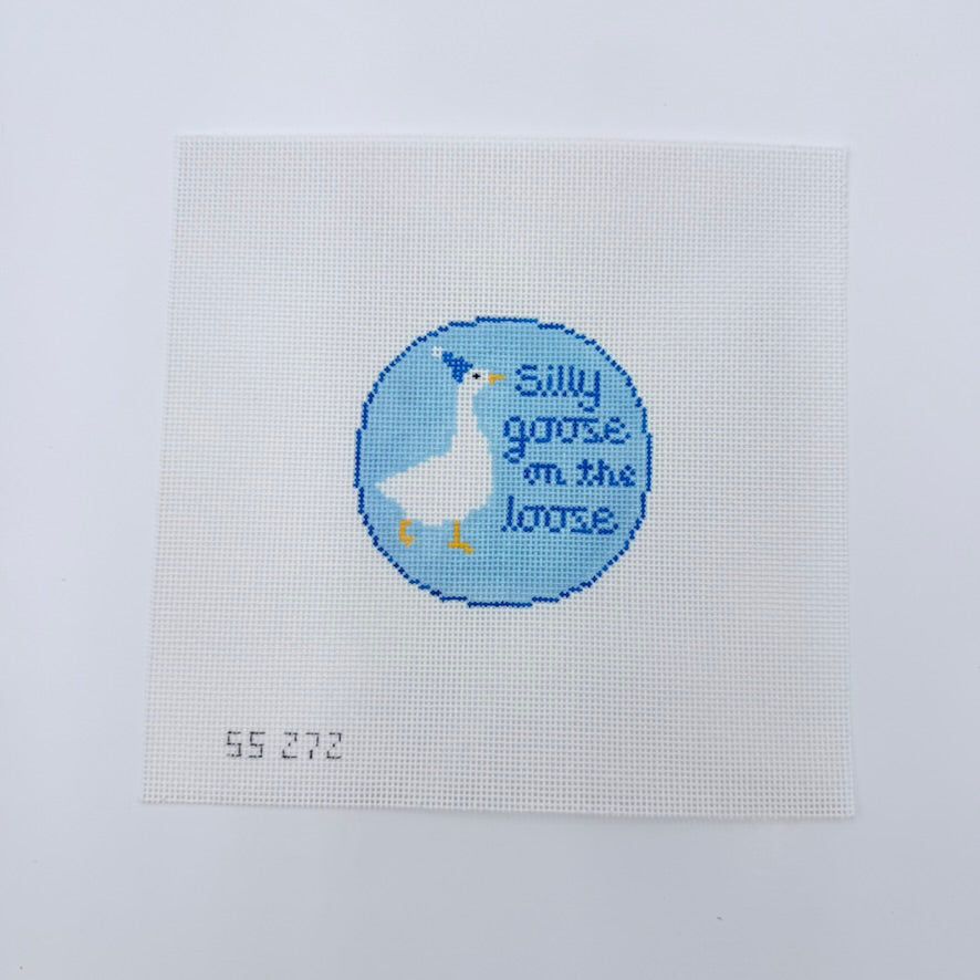 Silly Goose on the Loose Canvas - KC Needlepoint