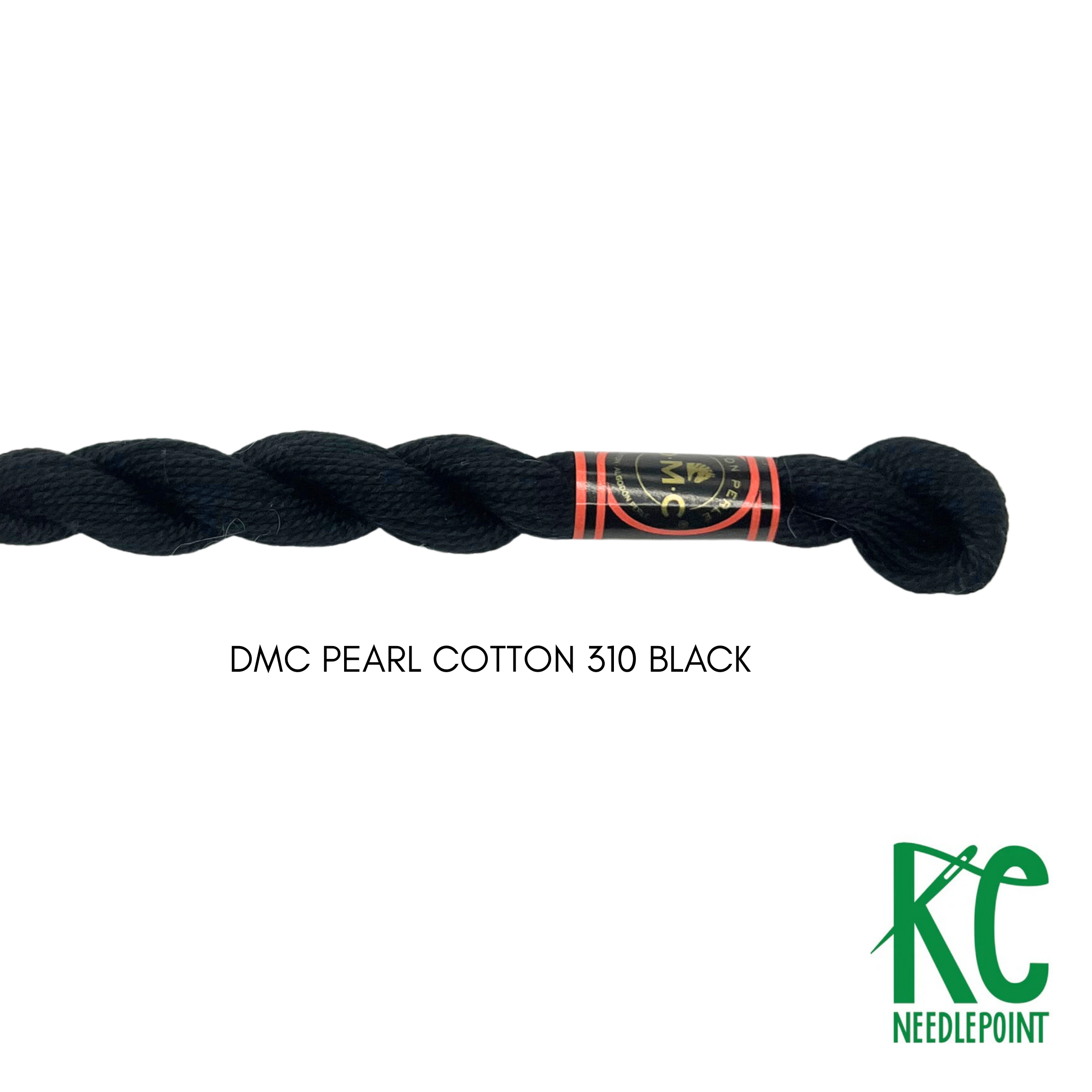 DMC 3 Pearl Cotton 310 Black - KC Needlepoint