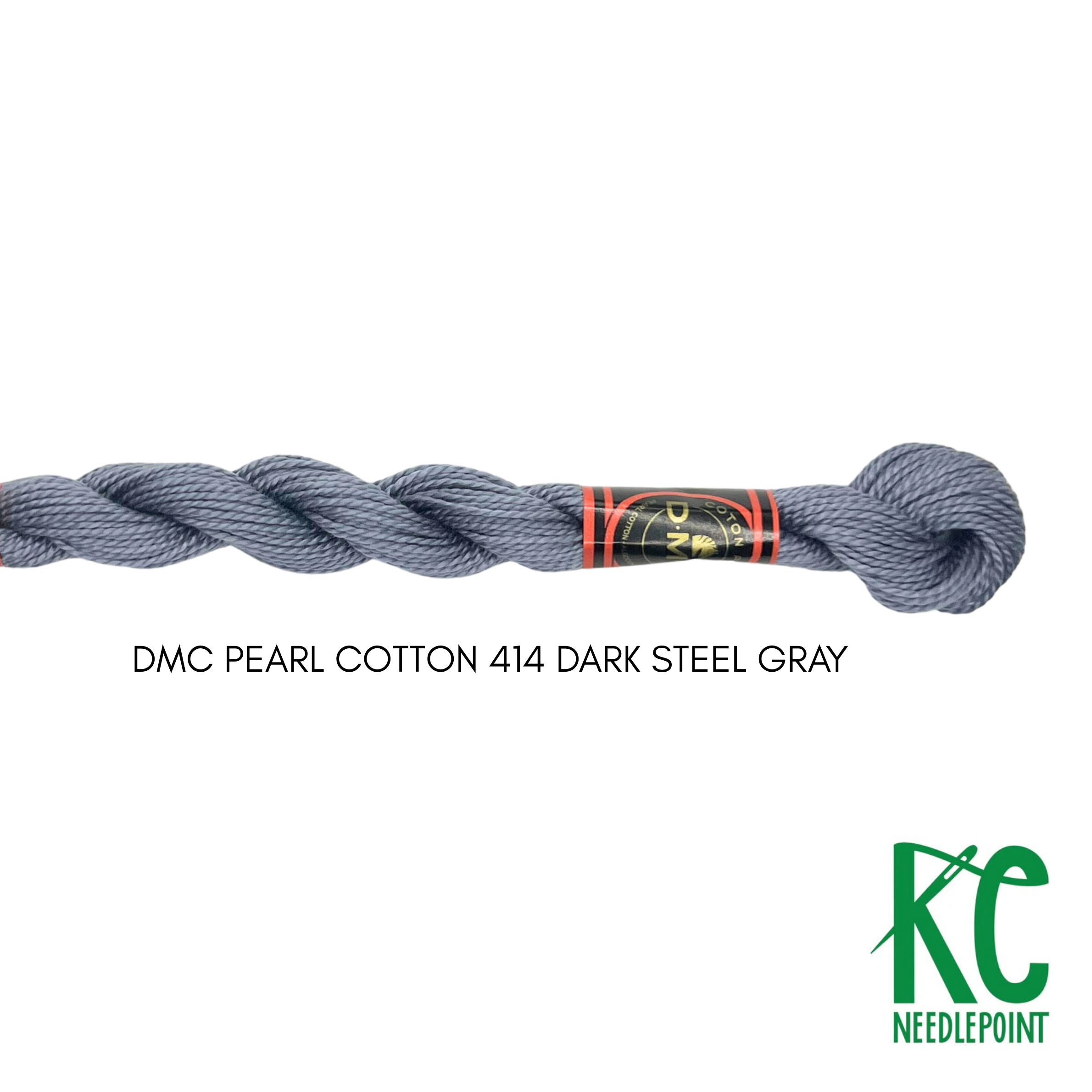 DMC 5 Pearl Cotton 414 Dark Steel Gray - KC Needlepoint