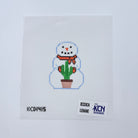 Snowman with Cactus Canvas - KC Needlepoint