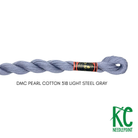 DMC 5 Pearl Cotton 318 Light Steel Gray - KC Needlepoint
