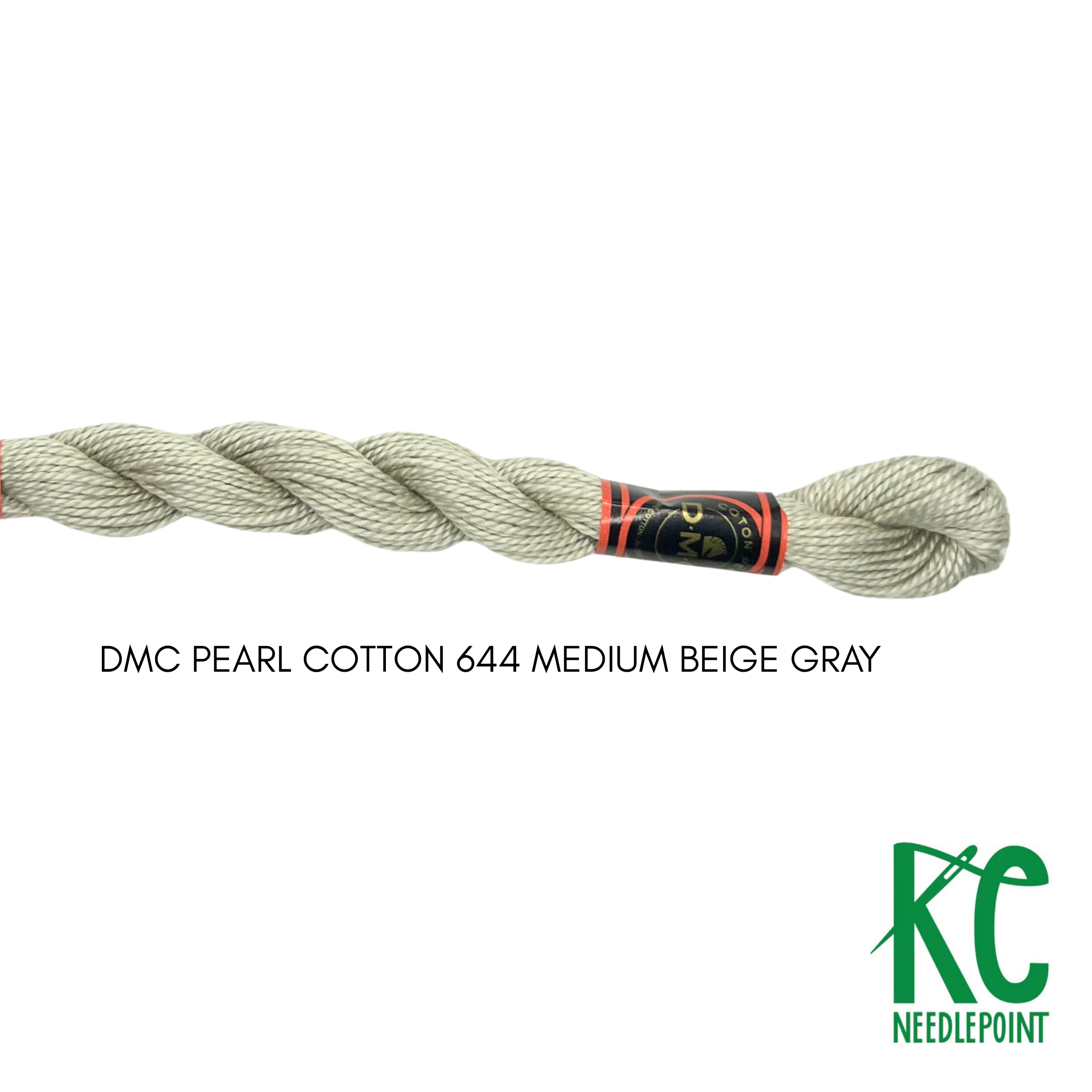 DMC 3 Pearl Cotton 644 Medium Beige Gray - KC Needlepoint