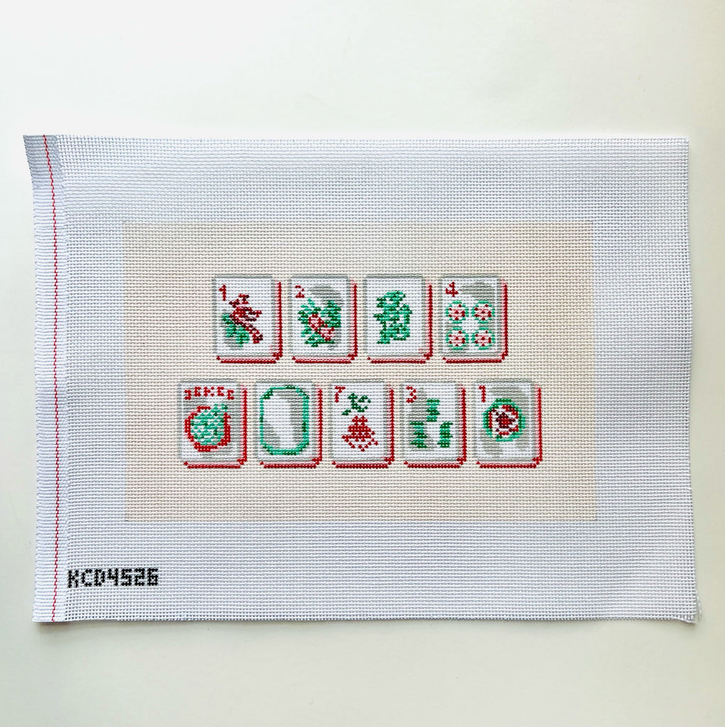 Merry Mahjong Tiles Canvas - KC Needlepoint