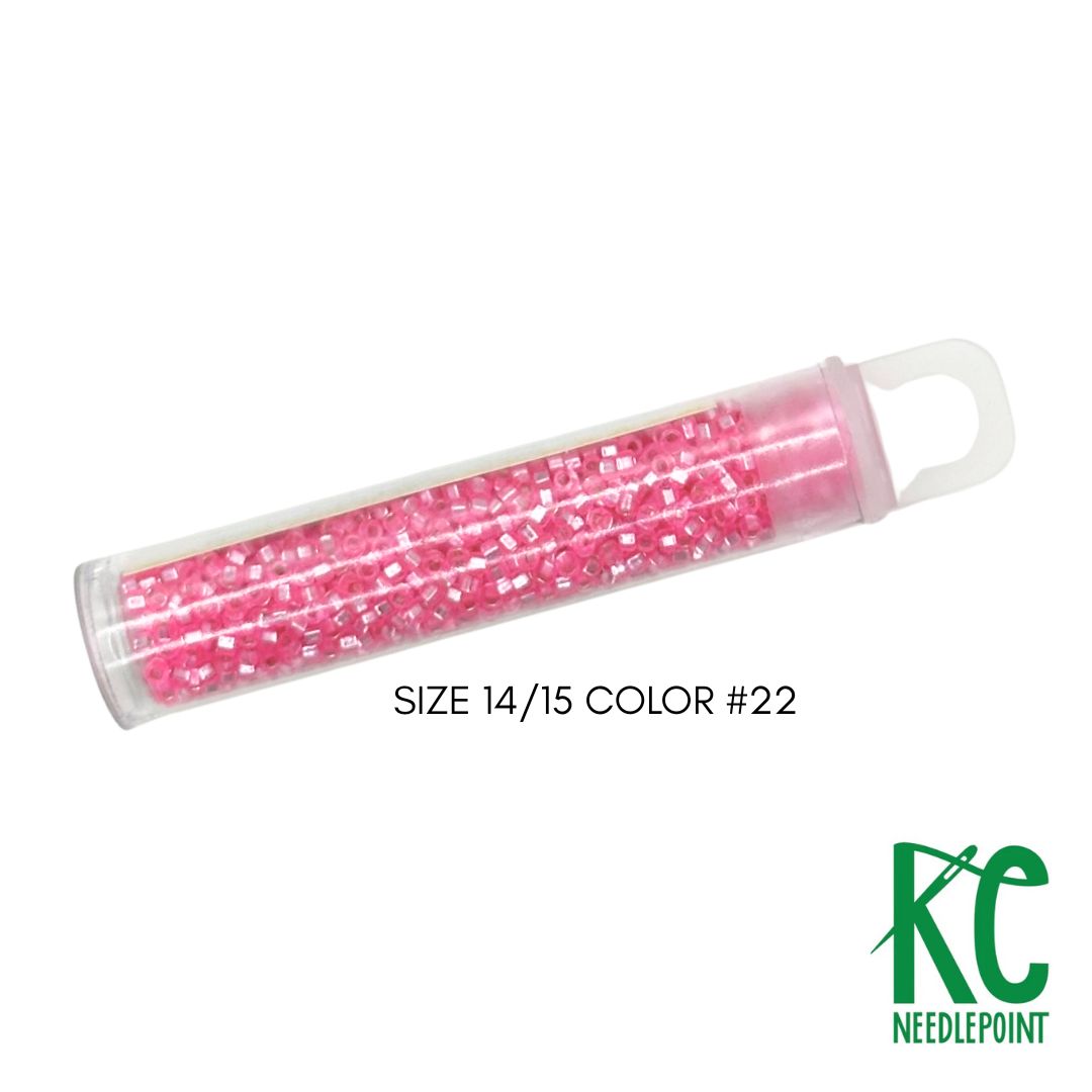 Size 14/15 Seed Beads 22 Cotton Candy - KC Needlepoint