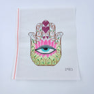 Eye in Pink Hamsa Canvas - KC Needlepoint
