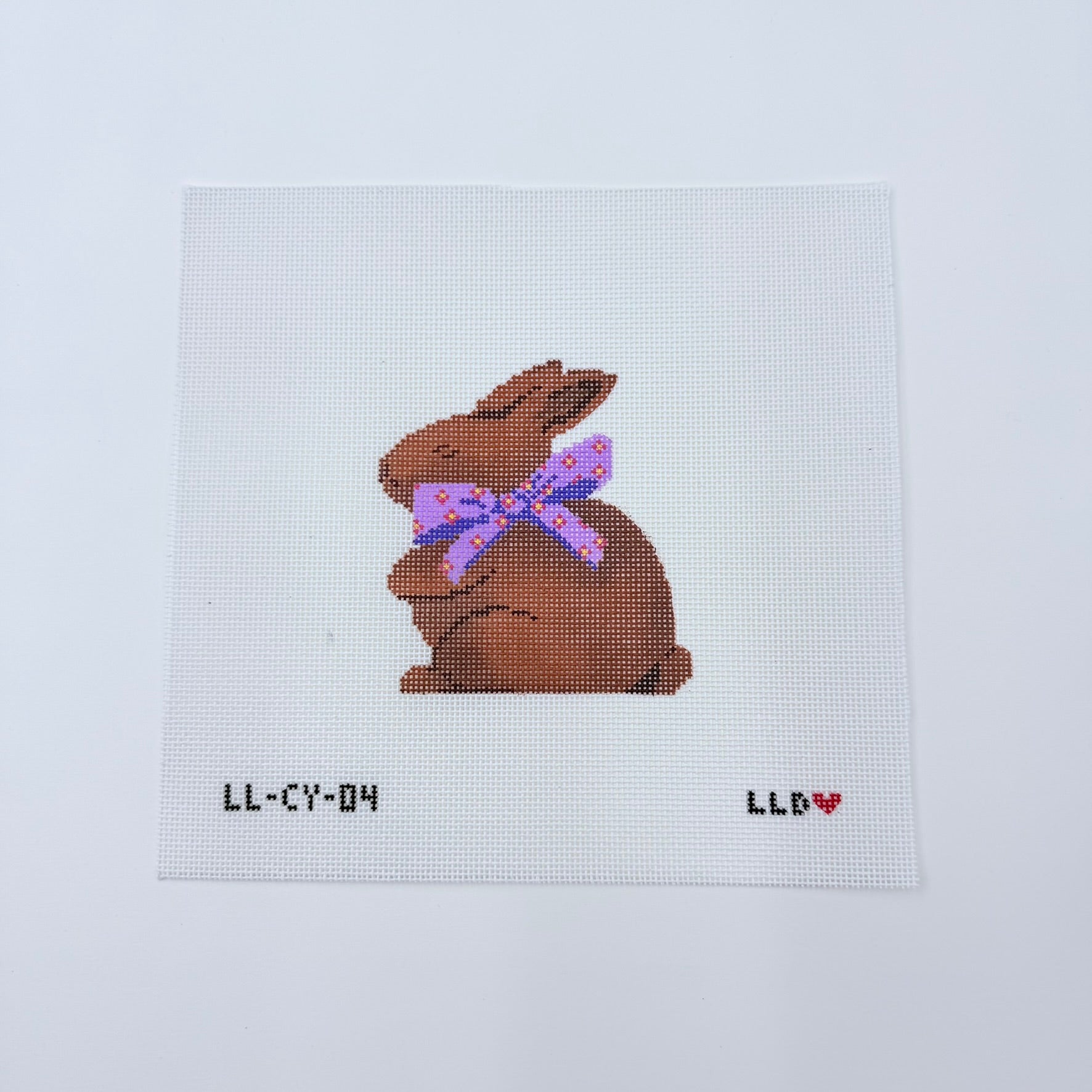 Chocolate Easter Bunny Canvas - KC Needlepoint