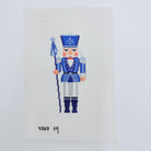 Blue, White Silver Guard Nutcracker Canvas - KC Needlepoint