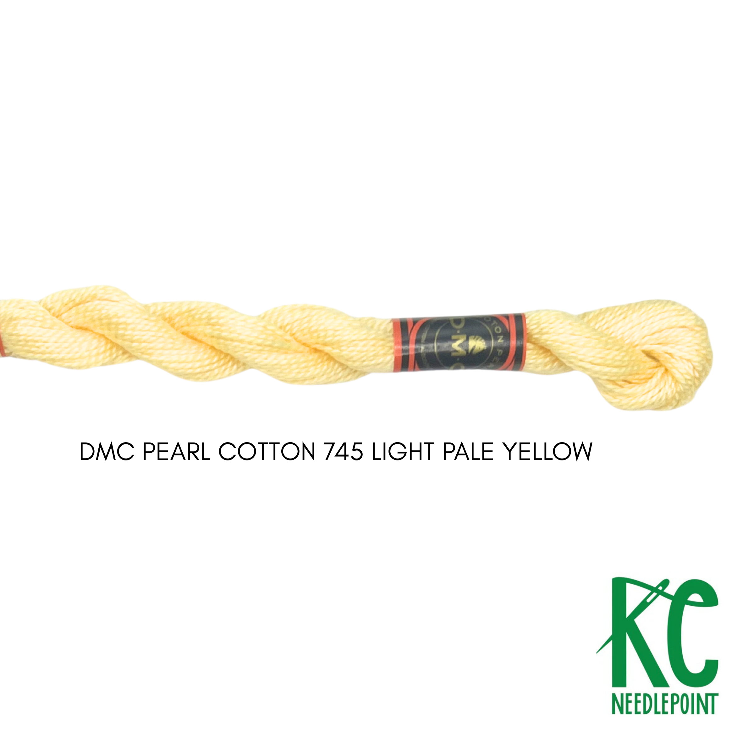 DMC 3 Pearl Cotton 745</br>Light Pale Yellow - KC Needlepoint