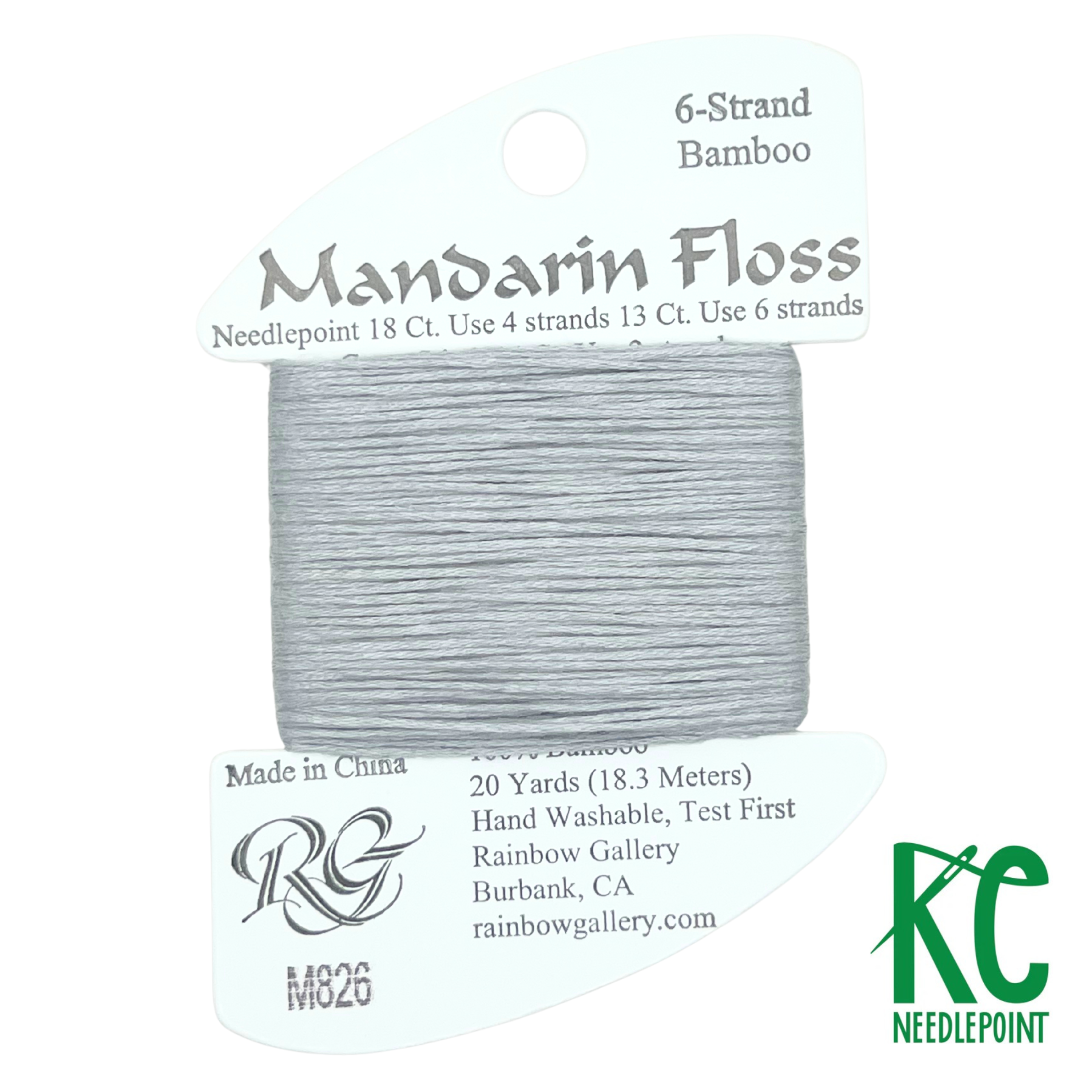 Mandarin Floss M826 Pearl Gray - KC Needlepoint