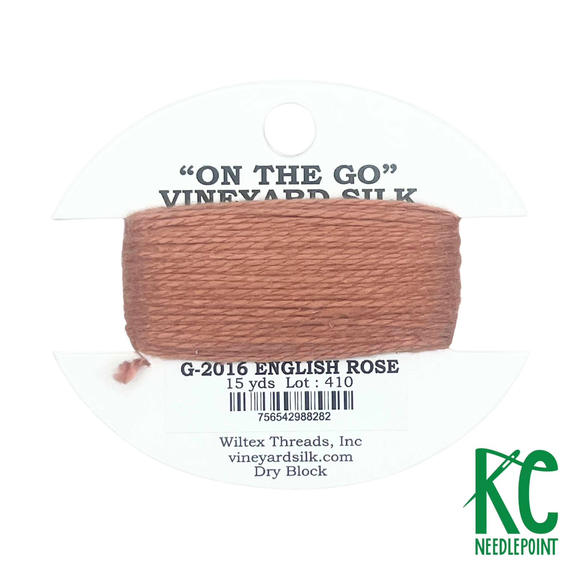 Vineyard Silk Card G2016 English Rose - KC Needlepoint