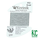 Kreinik Card Size 12 101 Platinum - KC Needlepoint