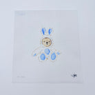 Bunny Bear Blue Canvas - KC Needlepoint