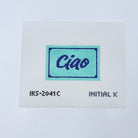 Ciao on Aqua Canvas - KC Needlepoint