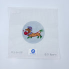 Spring Dachshund Ornament Canvas - KC Needlepoint