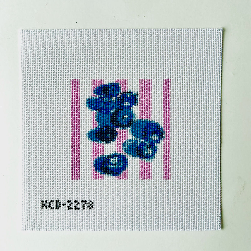 Blueberries Canvas - KC Needlepoint