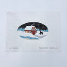 Snowy Cabin with Dog Canvas - KC Needlepoint