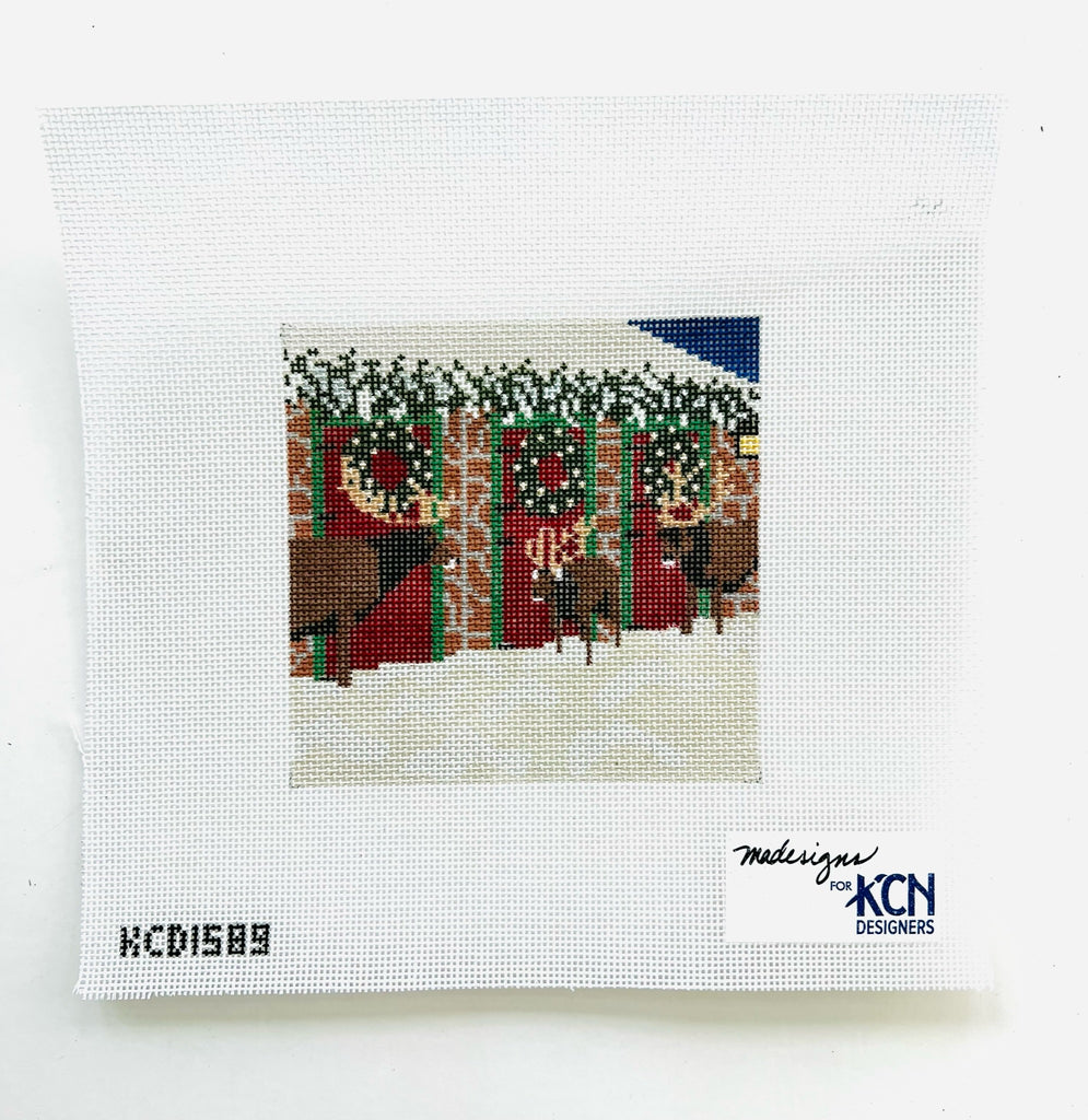 Reindeer Barn Canvas - KC Needlepoint