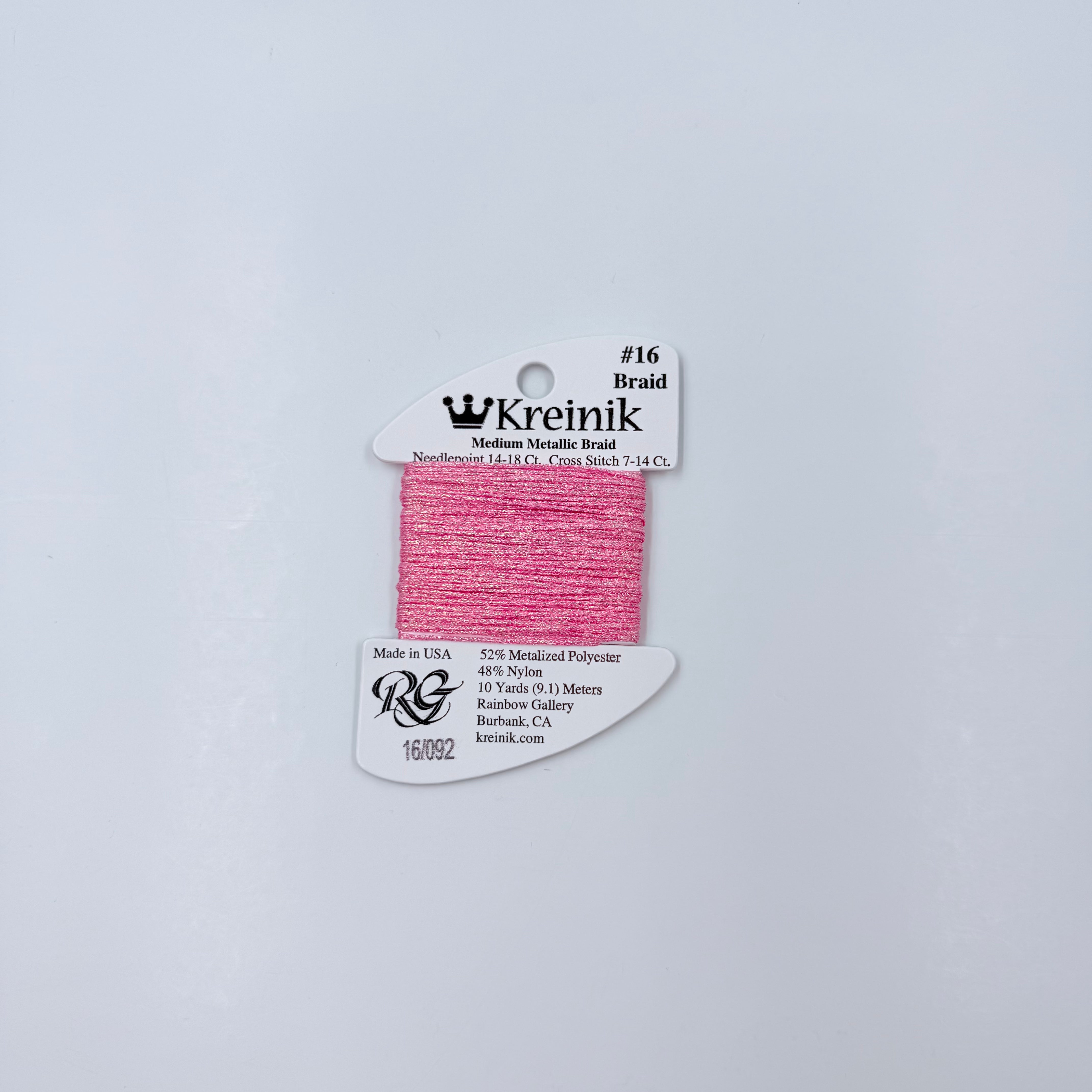 Kreinik Card Size 16 092 Star Pink - KC Needlepoint