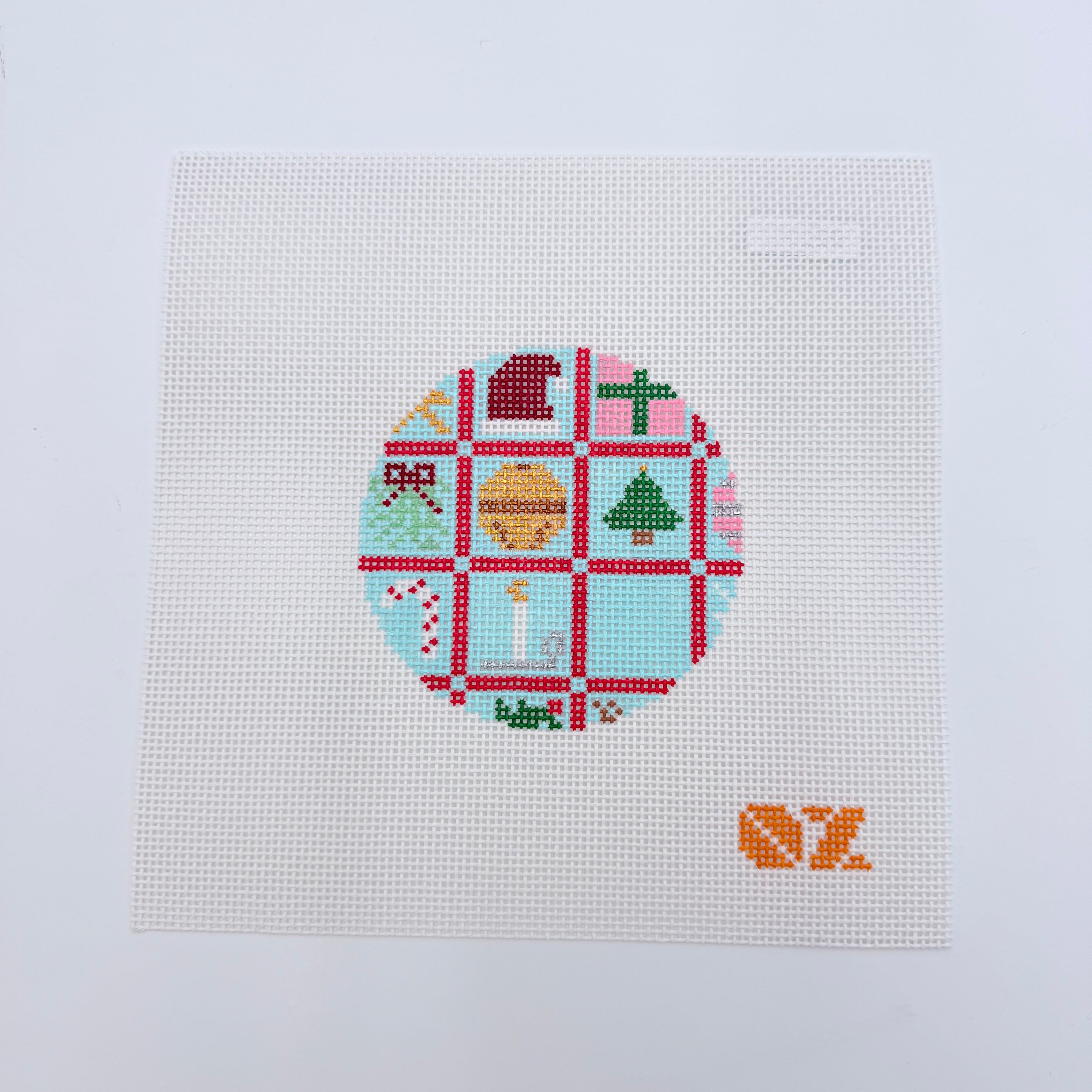 Christmas Square Icons Canvas - KC Needlepoint