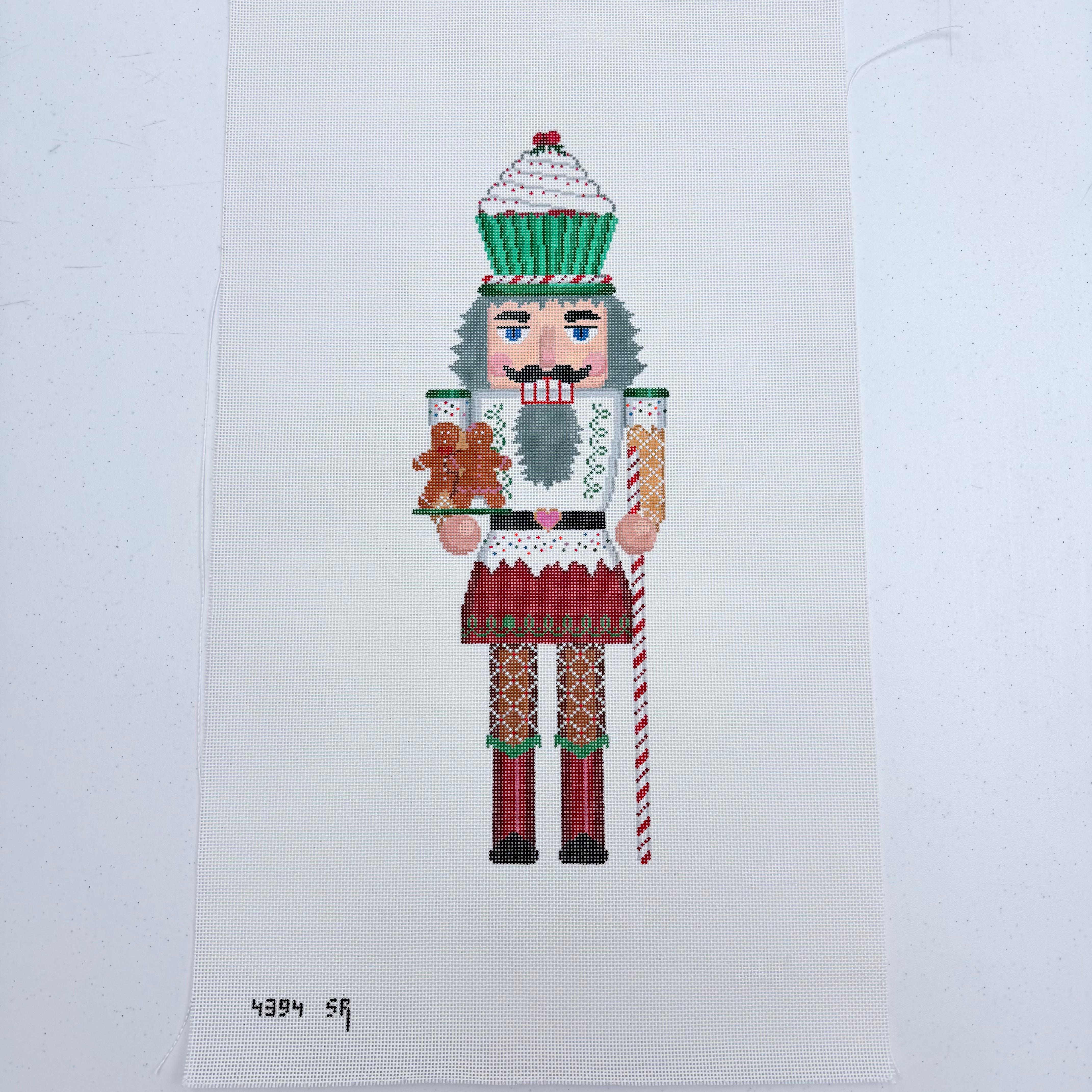 XL Cupcake Man Nutcracker Canvas - KC Needlepoint
