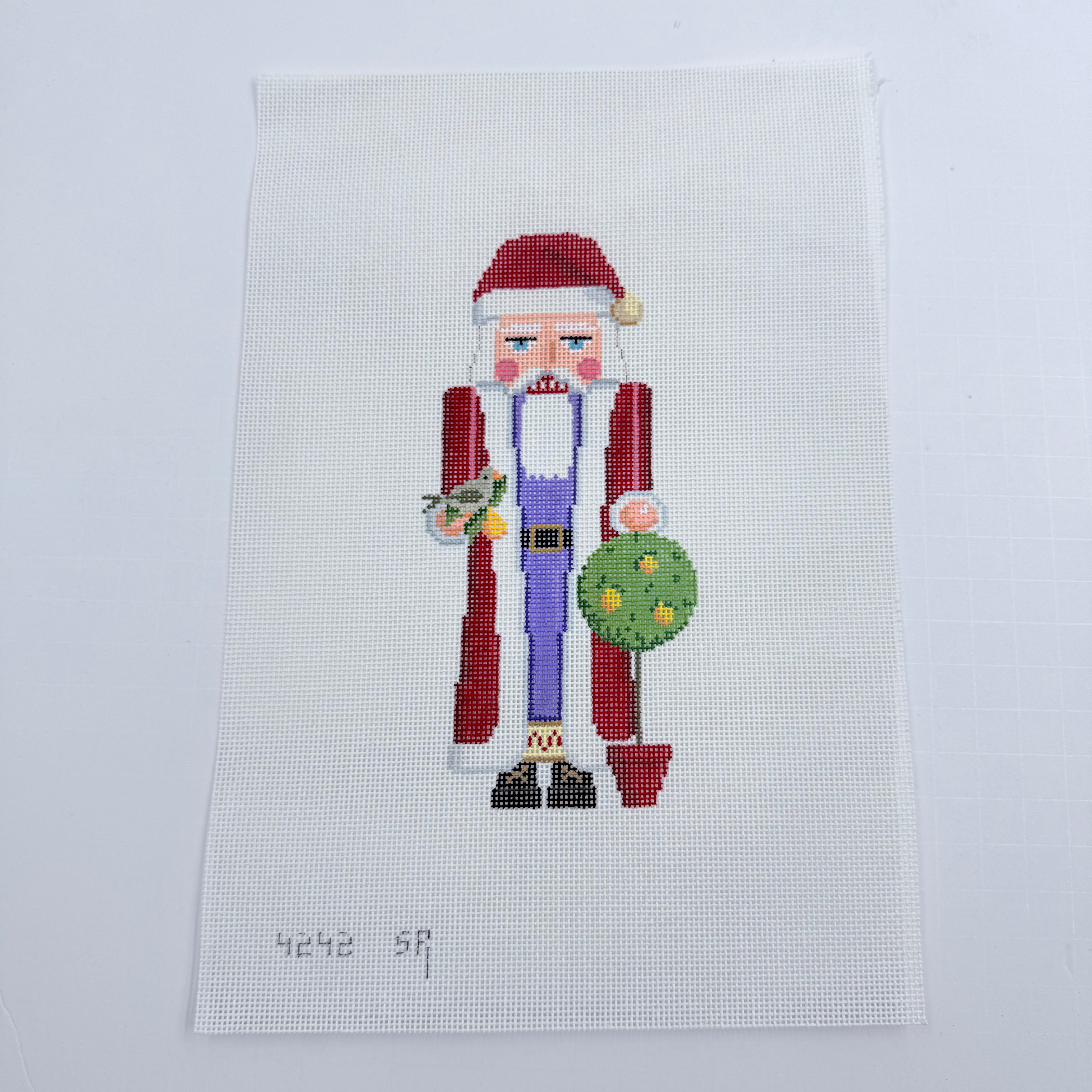 Peter Tree Kc Pear Tree Santa Nutcracker Canvas – KC Needlepoint
