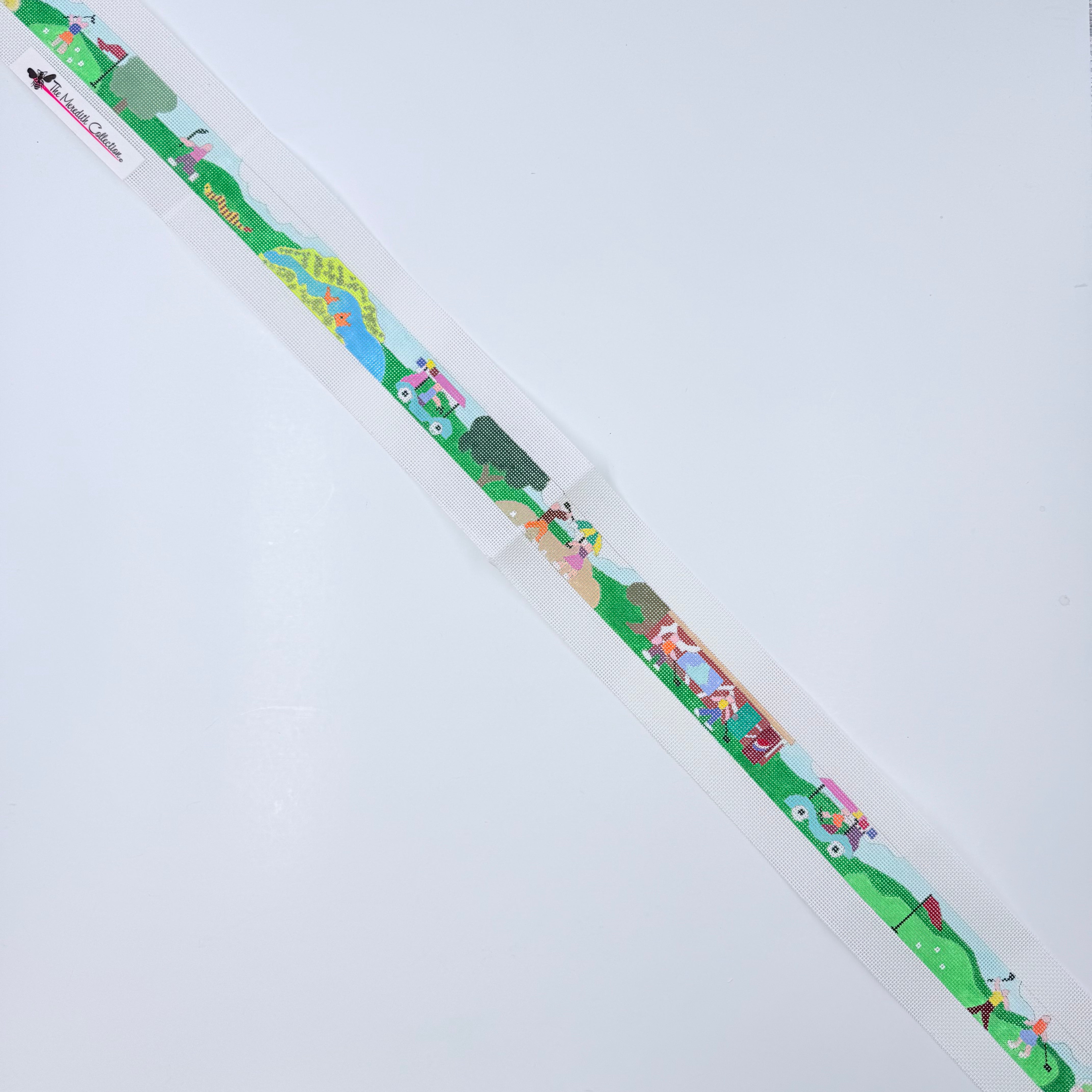 Golf Fun Needlepoint Belt Canvas - KC Needlepoint