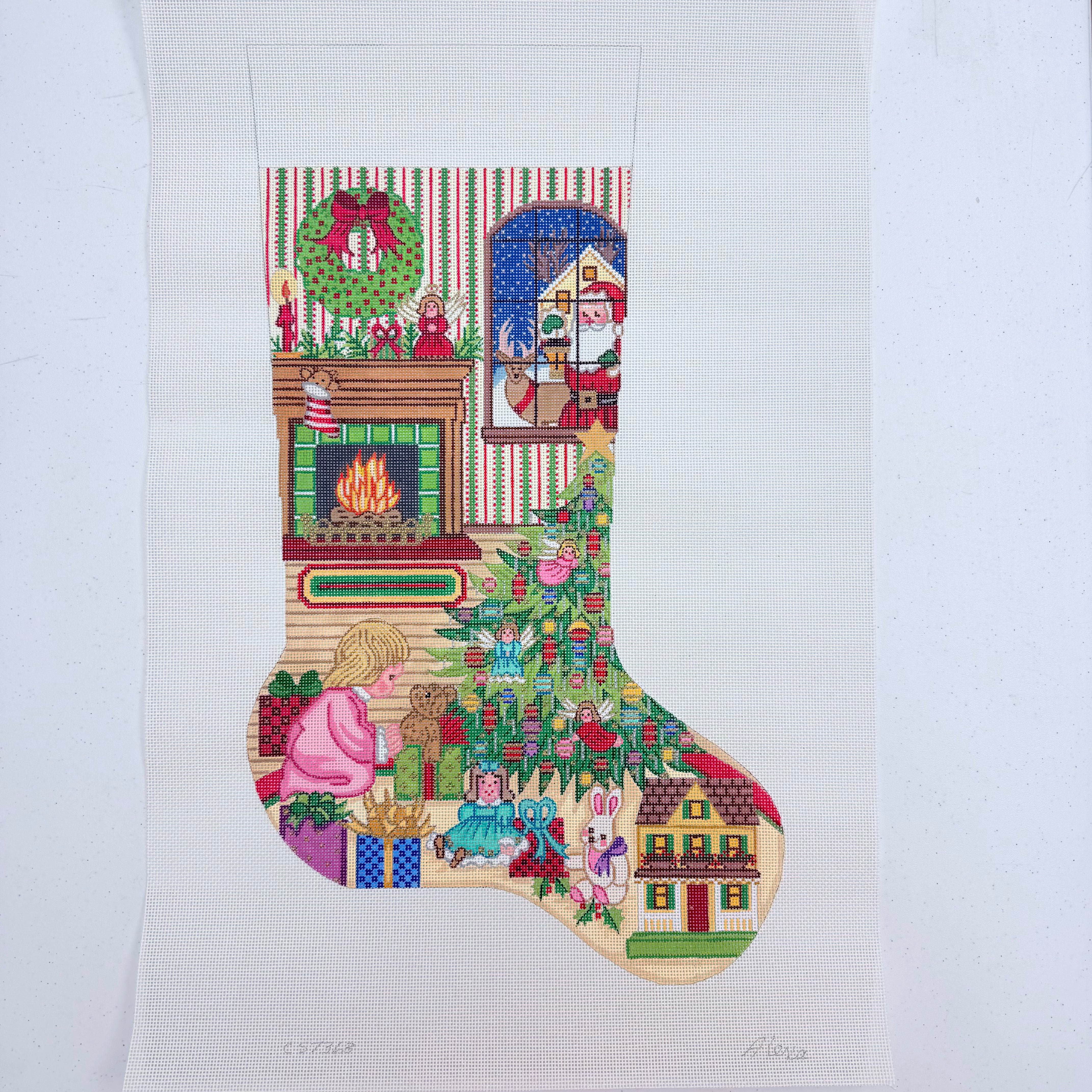Alexa Christmas Stocking 7363 - KC Needlepoint