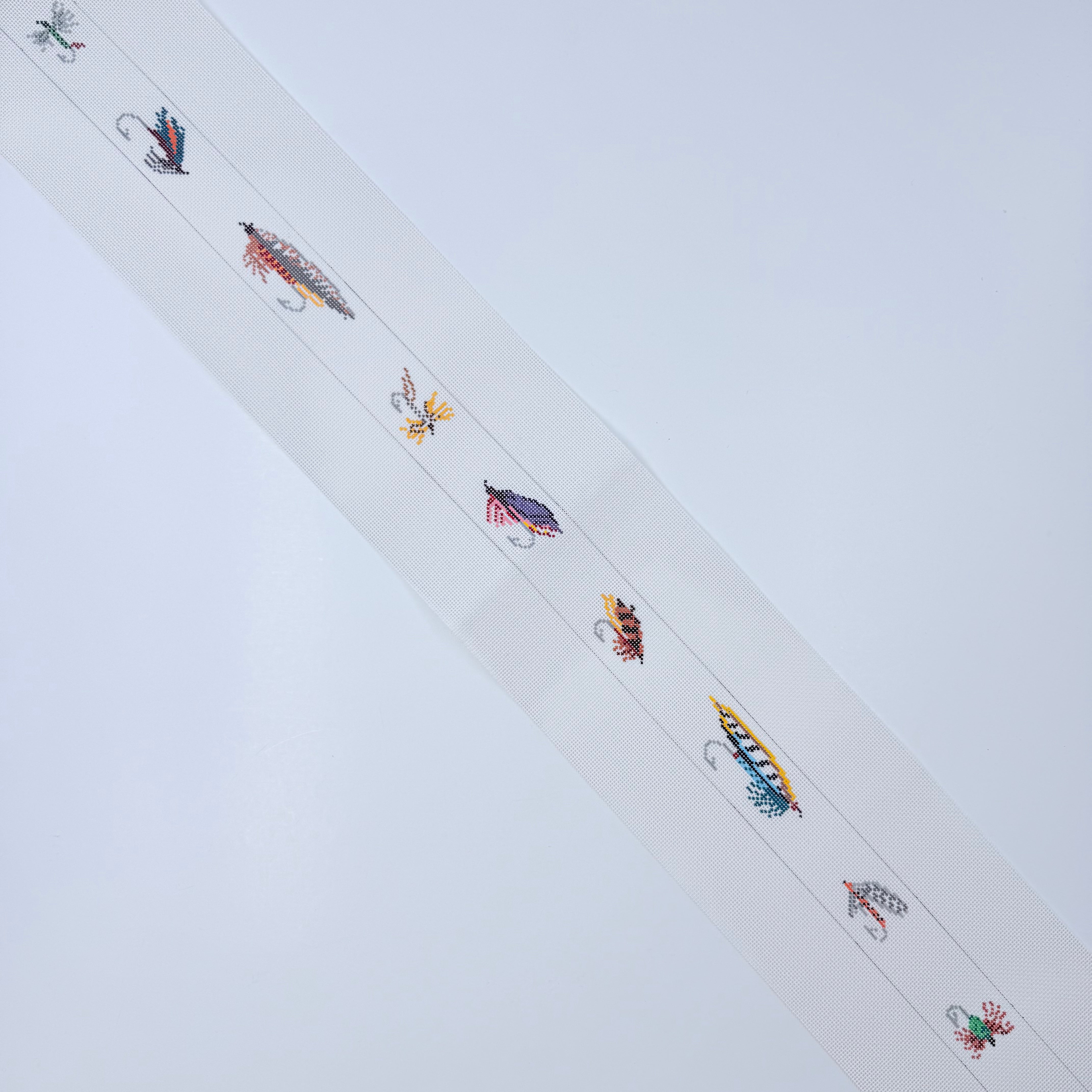 Fish Fly Belt Canvas - KC Needlepoint
