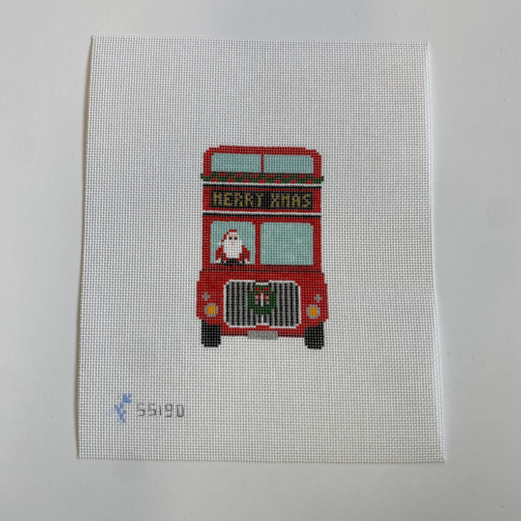 Double Decker Bus Canvas - KC Needlepoint