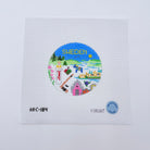 Sweden Travel Round Canvas - KC Needlepoint