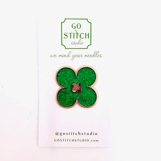 Green Clover Needle Minder - KC Needlepoint