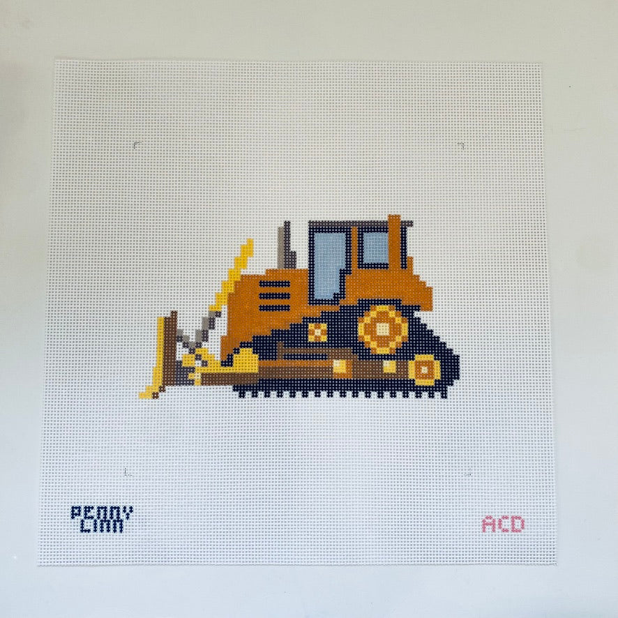 Big Bulldozer Canvas - KC Needlepoint